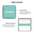 thumbnail image 5 of Lsque Teal Turquoise Glitter Printed Tissue Box Cover Holder, Facial Paper Organizer Dispenser,Square with Bottom Belt, PVC Leather Decorative Organizer, 5 of 8