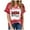 Red, variant on Fesfesfes Womens Workout Tops Short Sleeve Women Summer Sexy Gradient Print V-Neck Regular Women Monther's Day Printed Short Sleeves Top Tshirt for Women 4(S)