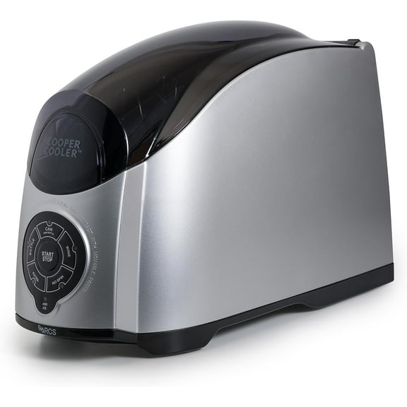 Rapid Beverage & Wine Bottle Chiller for Home Bars & Dorms, Automatic Touchpad, Quick Chill Functionality, Efficient Ice & Water System, Perfect for Sodas, Beer, Wine - Silver