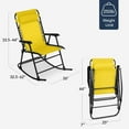 thumbnail image 2 of YEXJ Outdoor Folding Rocking Chair, Zero Gravity Lounge Chair, Patio Rocker w/Headrest Pillow-Sunflower Yellow, 2 of 7
