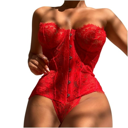 

Jikolililili Women s Lingerie Women Sexy Lingerie Sleepwear Underwear Intimates Lace One-Piece Underwear