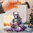 thumbnail image 6 of Gaecuw Outside Halloween Decor, Halloween Full Of Exquisite Acrylic 8x8cm Skeleton Hanging Decorations 0.5cm Thick And Decorative Mysterious All Hallows Eve for Halloween Decoration, 6 of 6