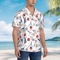 thumbnail image 5 of Fotbe Tulips Flowers Hawaiian Shirt for Men Unisex Summer Beach Casual Short Sleeve Cotton Linen Button Down Shirts-3X-Large, 5 of 9
