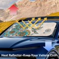 thumbnail image 4 of KUIFORTI Sun Shade Car Windshield Women Mandala Hummingbird Sun Screens for Cars, Sedans, SUVs, Trucks, Hatchbacks, Reusable Front Window Heat Insulation Protection, 4 of 6