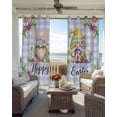 thumbnail image 6 of Easter Kitchen Curtains Watercolor Gnomes Eggs Daisy Flower Light Purple Plaid Cafe Short Curtains for Bathroom Blackout Window Curtain Small Window Treatment Drapes for Bedroom Living Room 42"x45"x2, 6 of 9