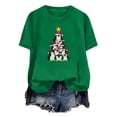thumbnail image 2 of Busydd Christmas Shirts for Women Fall Fashion Round Neck Xmas Graphic Tees Casual Short Sleeve Womens Tops Versatile Comfy Cotton Tshirts L, 2 of 6