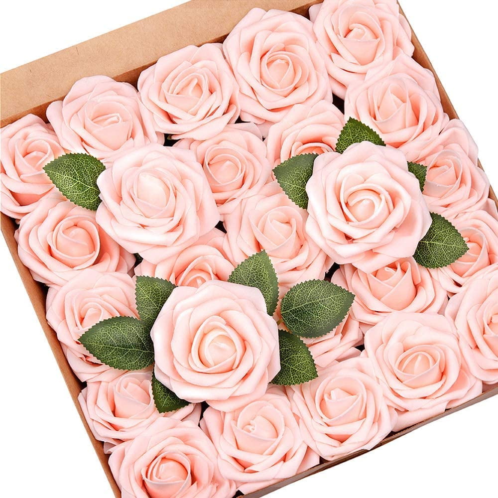 50pcs Outdoor Home Wedding Decor Artificial Handmade Crafts Rose Foam Flowers 