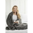 thumbnail image 3 of Safdie & Co. 48x72" Solid Microfiber Weighted Blanket in Gray, 3 of 3