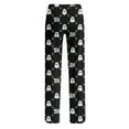 thumbnail image 6 of Women Halloween Pajama Pants Long Sleep Fashion Halloween Print Pants Soft Pjs Halloween Holiday Relaxed Fit Comfy Pants, 6 of 7