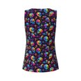 thumbnail image 5 of Lsque rainbow color Skull mushroom Printed Workout Tank Tops for Women, Athletic Sports Tank Tops, Compression Sleeveless Dry Fit Shirts,Sleeveless Yoga Shirt-XX-Large, 5 of 9