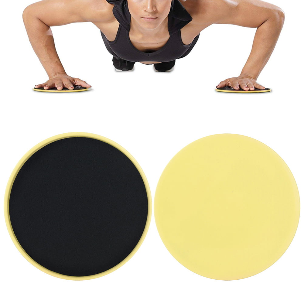 2Pcs Home Gym Gliding Sliding Fitness Discs Core Sliders Workout Yoga Training 