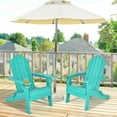 thumbnail image 3 of Gymax 2PCS Patio Folding Adirondack Chair Weather Resistant Cup Holder Yard Turquoise, 3 of 8