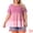 Dark Pink, variant on DARING DIVA Women's Plus Babydoll Ruffle Short Sleeve Casual Blouse 1X Dark Pink