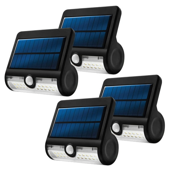 Home Zone Security Outdoor Motion Sensor Wall Light Dual Lighting Mode (4 Pack)