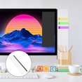thumbnail image 4 of 2pcs Acrylic Monitor Memo Boards Computer Left Right Side Panel Note Holder Office Desk Accessories Desktop Organizer Reminder Board, 4 of 8