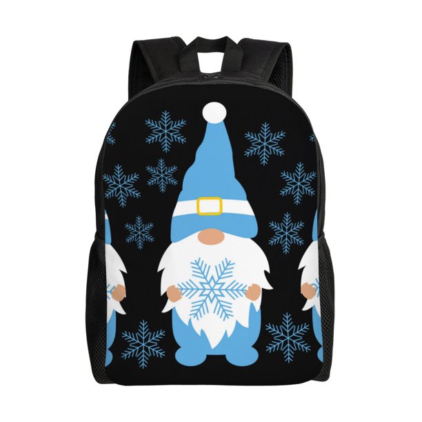 Balery Christmas Gnome Snowflake Mochila - Mochila Estilosa y Duradera para Laptop de 15 Pulgadas con Tela Oxford Impermeable