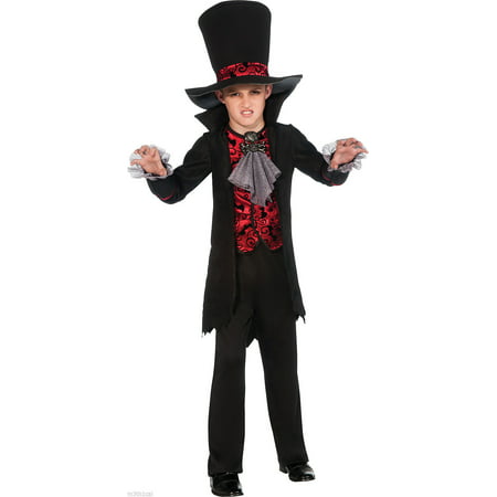 Child Boys Vampire Lord Goth Vamp Gothic Halloween Costume Black Jacket ...