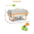 thumbnail image 7 of Yeshouse 8 Quart Stainless Steel Chafing Dishes - Folding Frame Food Warmers for Parties and Catering, 7 of 7