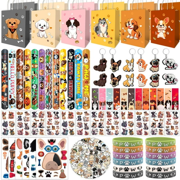 Suministros de decoración para fiestas de perros Party Favors, 156 unidades, para niños