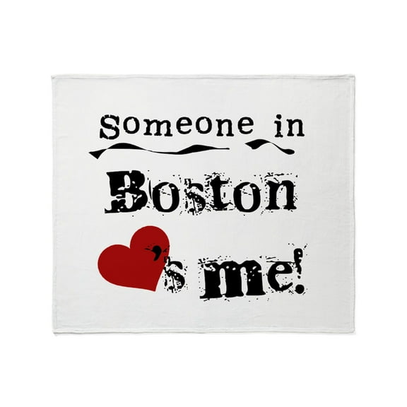 CafePress - Boston Loves Me Throw Blanket - Soft Fleece Throw Blanket, 50"x60" for All Ages