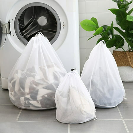 Household Laundry Bag Bunch Drawstring Bags Washing Machine Net Pockets ...