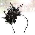 thumbnail image 3 of Diadema Sonducket ceremonia pluma flor ornamento blanco, 3 of 6