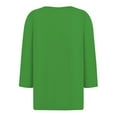 thumbnail image 7 of ZJXFGS Tunic Tops for Women Loose Fit Dressy Peplum Tops for Women Long Sleeve Undershirt for Women Plus Size Women Blouses Womens Fall Tees Women Blouses Womens Plus Size Tops Green 3XL, 7 of 7