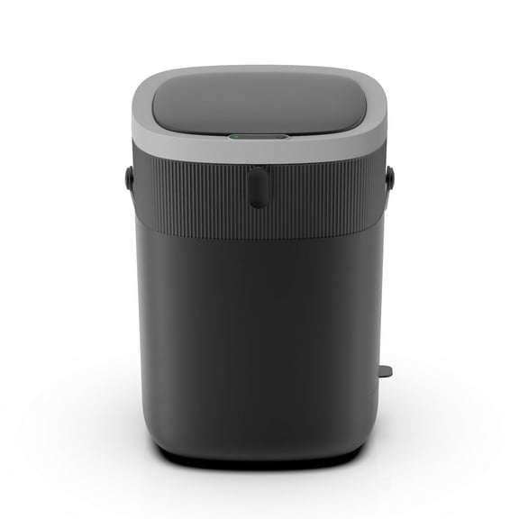 Nine Stars Automatic Bathroom Trash Can, 3 Gallon Plastic, Motion Sensor Vibration Sensor Hands-Free Soft-Close Lid Garbage Bin, Black