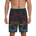 thumbnail image 2 of Daiia Cartoon Sharks Mens Woven Stretch Pajama Short,Short Pajama Pants-3X-Large, 2 of 9