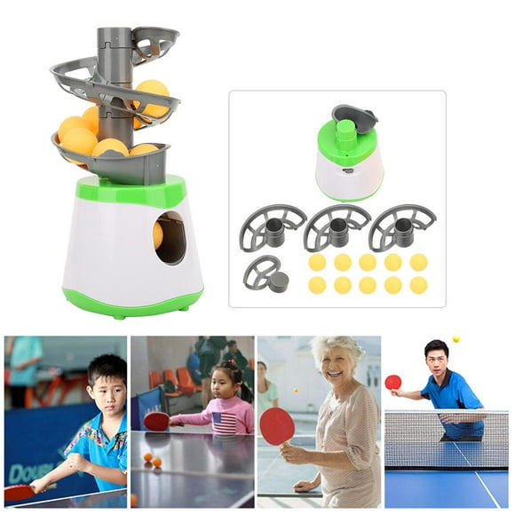 Greensen Table Tennis Training Machine,Portable ABS Table Tennis Trainer Ping Pong Ball Automatic Launcher Training Machine Children Entertainment Toy