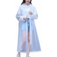 thumbnail image 1 of ZOUSSIQI Ponchos Imperméables Réutilisables pour Adultes avec Capuche et Fermeture Éclair Gants Transparents Couverture Complète du Corps Polyvalents pour Voyage (m) CA919-65264, 1 of 9