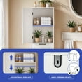 thumbnail image 5 of ModFusion 53" Tilt Out Laundry Hamper Cabinet, Laundry Hamper with Adjustable Shelf and Storage Basket, White, 5 of 9
