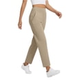 thumbnail image 3 of Nestiefly Women's Golf Pants Stretchy Travel Dress Pant High Waisted with Pockets Straight Leg Soft Work Lightweight Beige S, 3 of 8