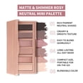 thumbnail image 4 of Mini Eyeshadow Palette - 6 Soft Pink Shadows, Multi-Use Matte & Shimmer Finishes, Ultra-Blendable, Rosy Neutral Shades, Travel Makeup with Mirror, 4 of 7