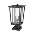 thumbnail image 4 of 2 Light Outdoor Post Mount Lantern In Craftsman Style 11.25 Inches Wide By 20.75 Inches High-Oil Rubbed Bronze Finish Z-Lite 571Phbs-Sqpm-Orb, 4 of 5