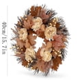 thumbnail image 3 of Fall Wreath for Front Door, Fall Door Wreath, Brown Autumn Wreaths, Artificial Fall Flowers, Maple Leaf Pumpkin Peony Wreaths for Thanksgiving Harvest Farmhouse Home Decor, 3 of 6