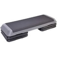 thumbnail image 1 of Stanz (TM) Adjustable Aerobic Step Platform with 4 Risers - 42.5 x 16 x 4 Inches, Black Adjust 4" 6" 8" Exercise Stepper, 1 of 7