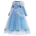 thumbnail image 2 of Girls Princess Dress Up Costume Cinderella Long Sleeve Tulle Dresses, 2 of 7