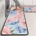 thumbnail image 2 of Kitchen Rugs Sets Of 2,Pioneer Flower Floral Print Pattern Anti Fatigue Kitchen Mat Rugs Non Slip Washable,Decorative Kitchen Floor Mats for Kitchen,Sink,Laundry,17"x47"+17"x47", 2 of 5