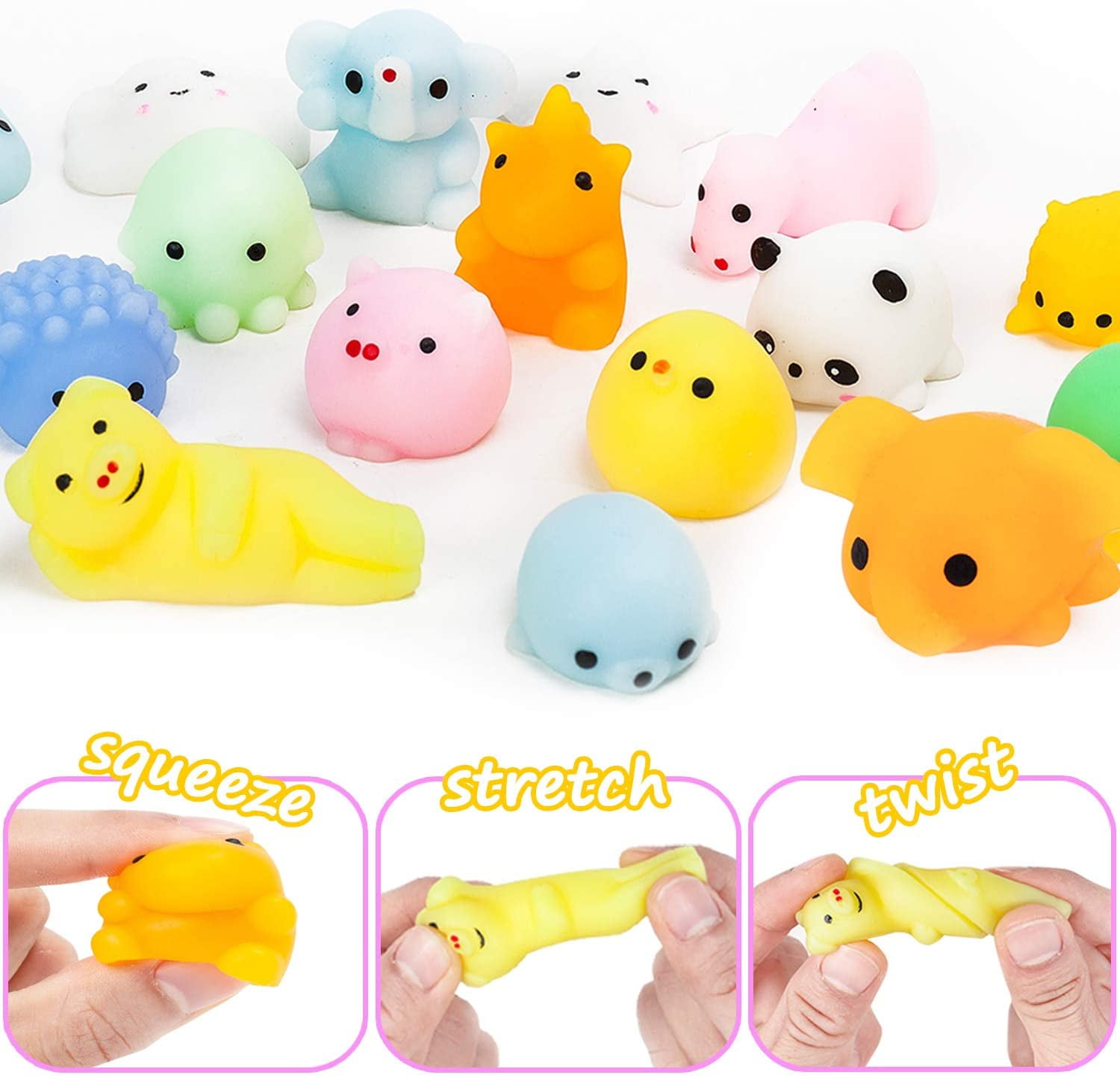 Mochi Squishy Toys Set Kids Mini Squishies Kawaii Fruit - Temu