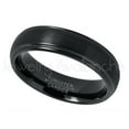 thumbnail image 2 of Dome Tungsten Ring - 6mm Brushed Black Ion Plated Comfort Fit Tungsten Carbide Anniversary Band, 2 of 5