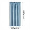 thumbnail image 3 of Brixlen Rod Pocket biue Curtain Panel, Thermal Insulated Light Blocking Window Drape, Energy Saving Privacy Window Curtain for Bedroom Kitchen Apartment, 3 of 3