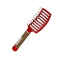 thumbnail image 2 of Cepillo de pelo con ventilación y punta de bola, curvo, ventilado, desenredante, masajeador, peine para peinar el cabello para hombres y mujeres, color rojo, 2 of 12