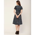 thumbnail image 4 of Moomaya Short Sleeve V Neck A-Line Printed Dress - Women's Trendy A-Line Dress, 4 of 9