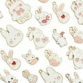 thumbnail image 2 of U8MO 50x White Bunny Rabbit Charms Pendants for DIY Jewelry Making Keyring Bracelet, 2 of 7