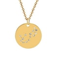 thumbnail image 1 of PVCS Collier en Acier Titane à Diamants Sertis, Mode, 12 Constellations, Bijoux, 1 of 1