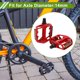 thumbnail image 2 of Pedal de bicicleta de aleación de aluminio universal con tiras reflectantes rojas, adecuado para ejes de 14mm, pedal de bicicleta antideslizante para BMX MTB bicicletas de carretera 1 par, 2 of 7