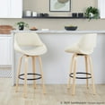 thumbnail image 4 of LumiSource Fabrico 30" Fixed-Height Barstool - Set of 2, 4 of 10