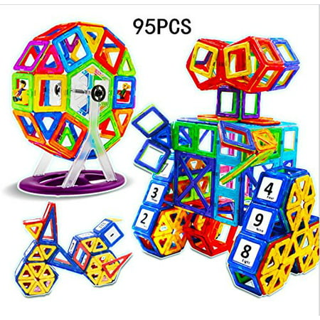 Magnetic Blocks, Magnetic Building Set, Magnetic Tiles, Educational Toys for Baby/Kids, 95