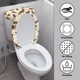 thumbnail image 3 of HELLHERO Dachshund Paw Prints Toilet Seat Protector & Stretch Toilet Lid Cover for Hotel, Polyester, Easy to Clean, 3 of 8